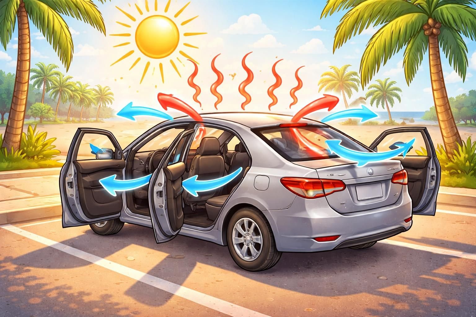 découvrez l'astuce ingénieuse d'une scientifique sur tiktok pour rafraîchir rapidement votre voiture pendant la canicule et rester au frais facilement.