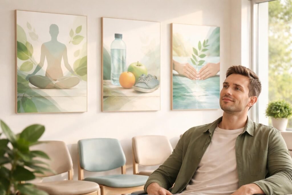 découvrez comment les affiches de santé diffusent subtilement des messages qui contribuent à façonner l'image du patient idéal dans notre société.