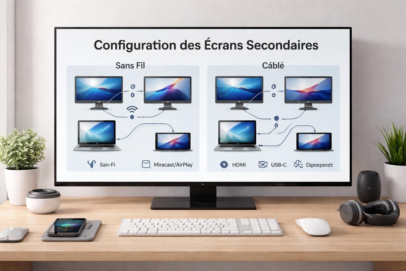 découvrez comment transformer rapidement votre smartphone ou tablette en écran d'ordinateur grâce à une astuce simple et efficace. optimisez votre espace de travail dès maintenant !