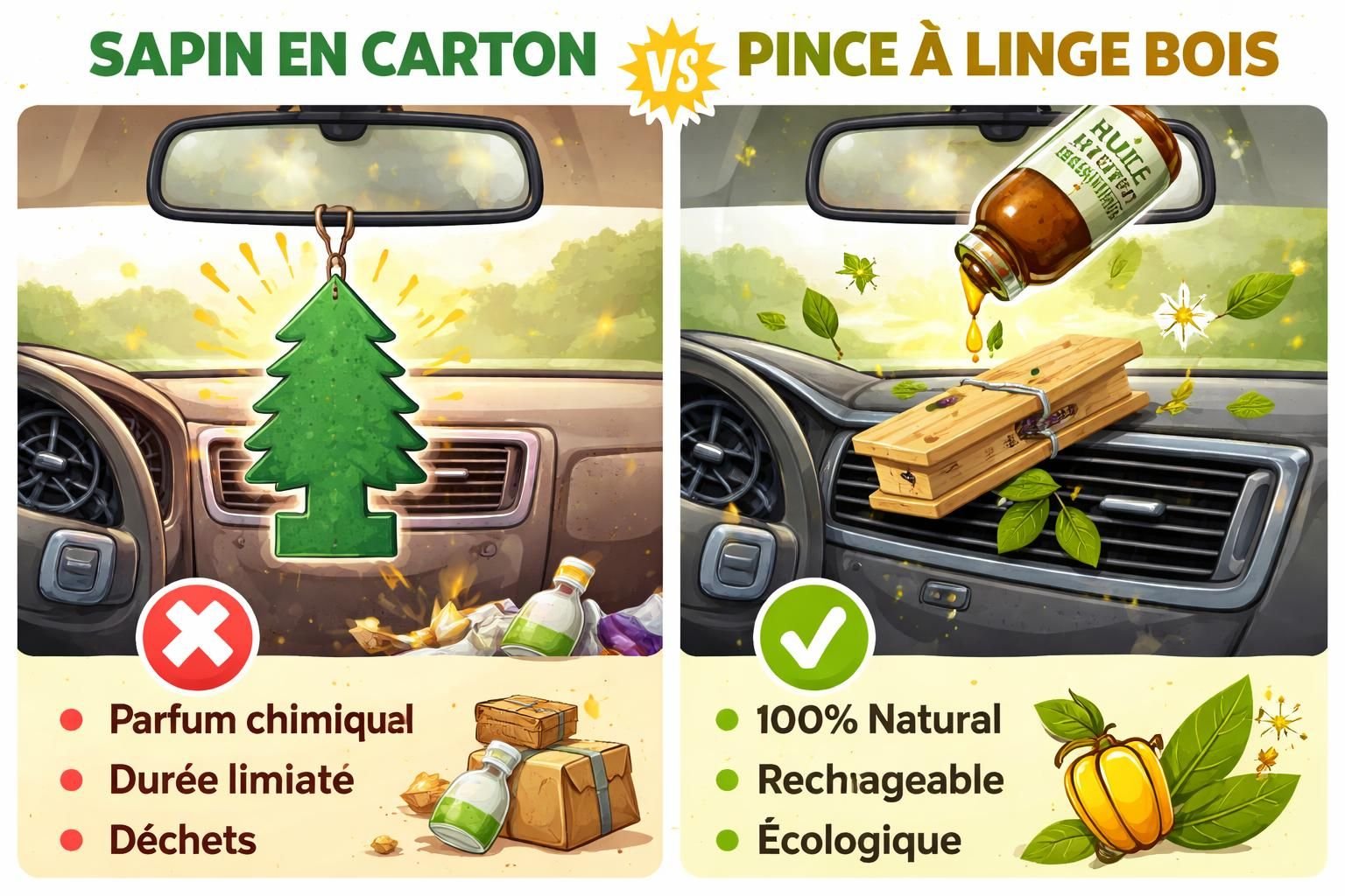 découvrez cet objet à 10 centimes qui remplace les sapins en carton suspendus et parfume efficacement votre voiture. une alternative économique et originale pour un intérieur frais et agréable.