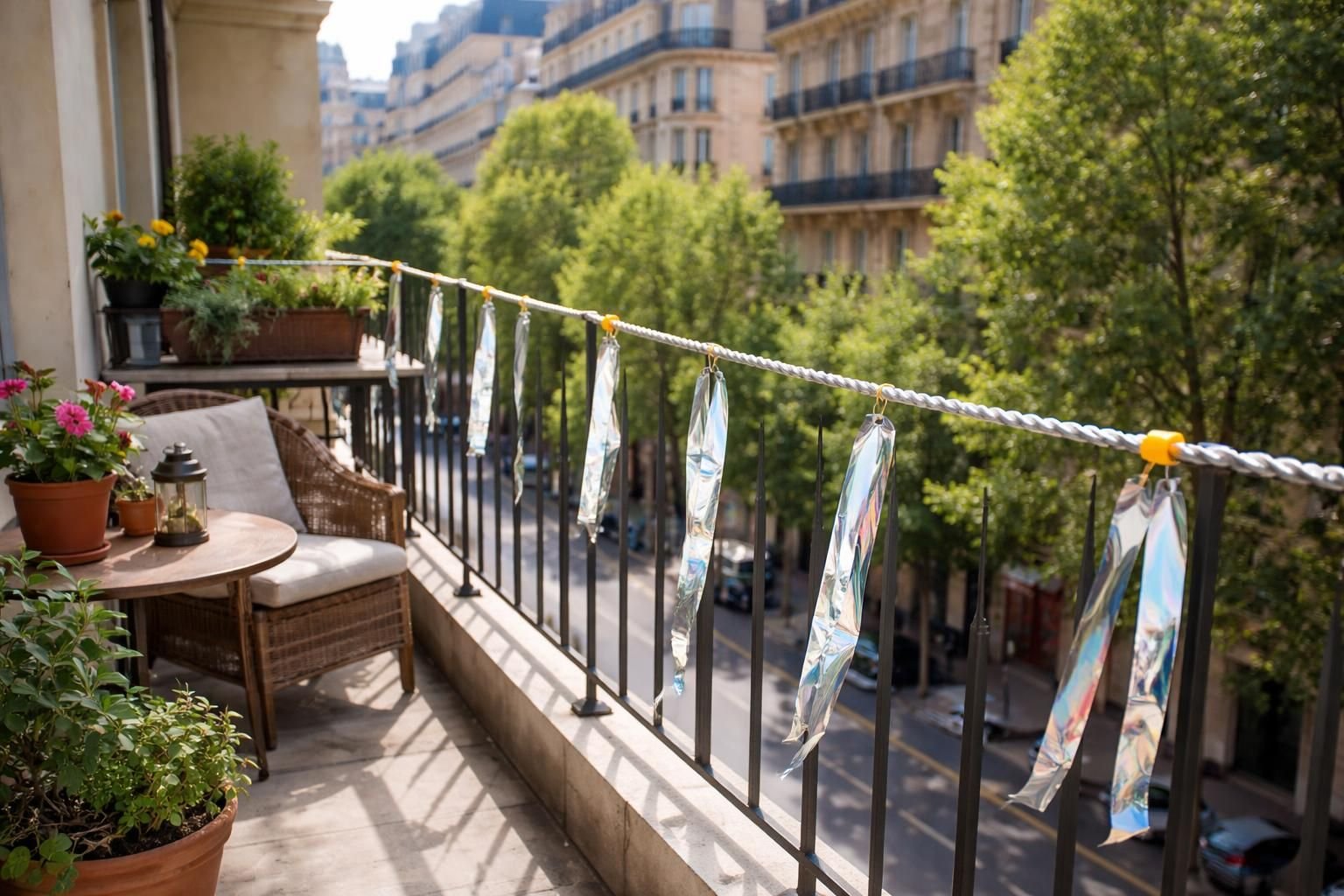 découvrez une astuce ingénieuse pour éliminer efficacement les déjections de pigeons sur votre balcon et profiter d'un espace propre et agréable.