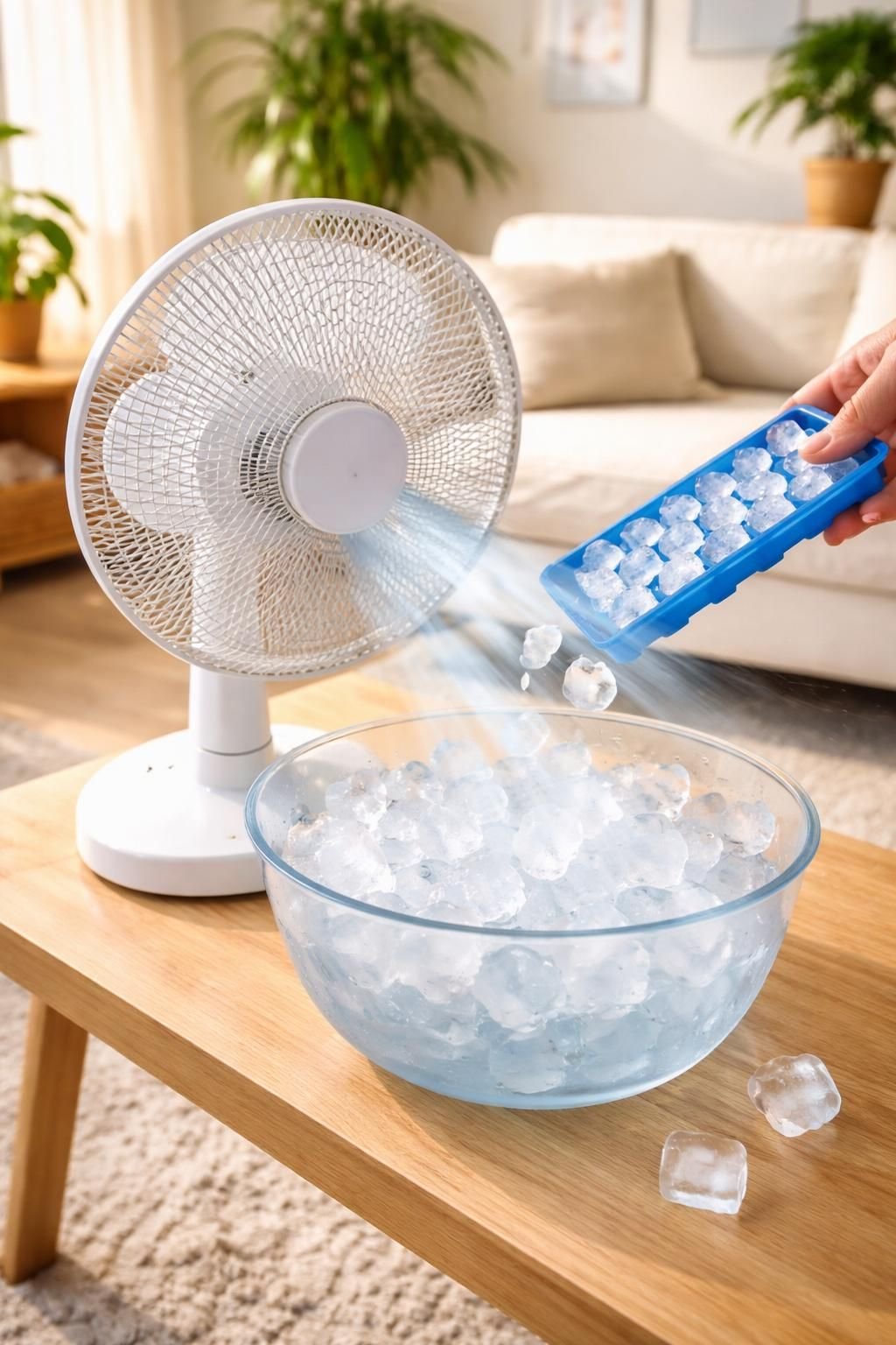 découvrez une astuce ingénieuse utilisant des glaçons pour rafraîchir naturellement votre intérieur pendant la canicule et rester au frais sans effort.
