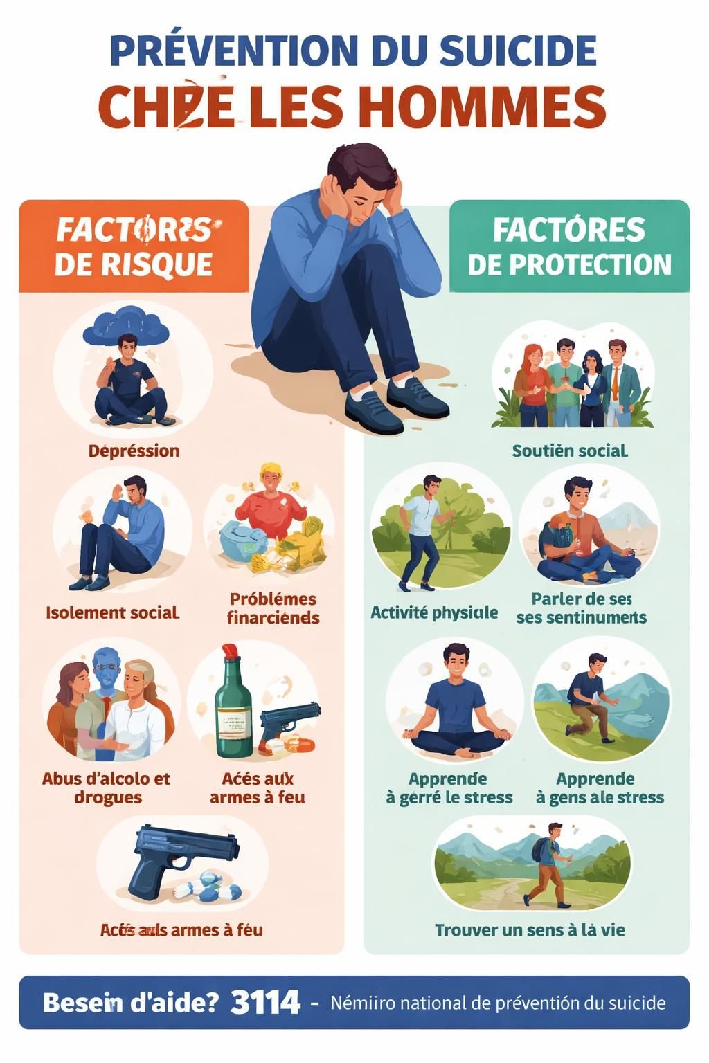 découvrez les raisons derrière le taux de suicide trois fois plus élevé chez les hommes et explorez les enjeux de santé mentale pour mieux comprendre et agir.