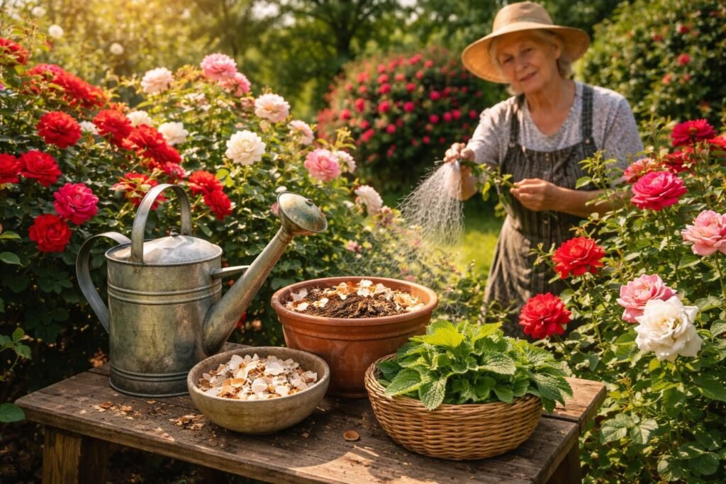 découvrez les secrets de grand-mère pour entretenir vos rosiers et les garder éclatants tout l'été grâce à des astuces naturelles et faciles à appliquer.