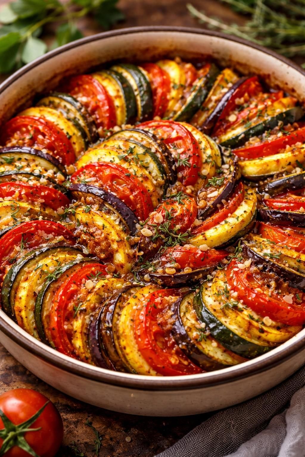 découvrez le secret de laurent mariotte pour réussir un tian de légumes parfait, en évitant que les tomates ne libèrent trop d'eau et préservent toute leur saveur.
