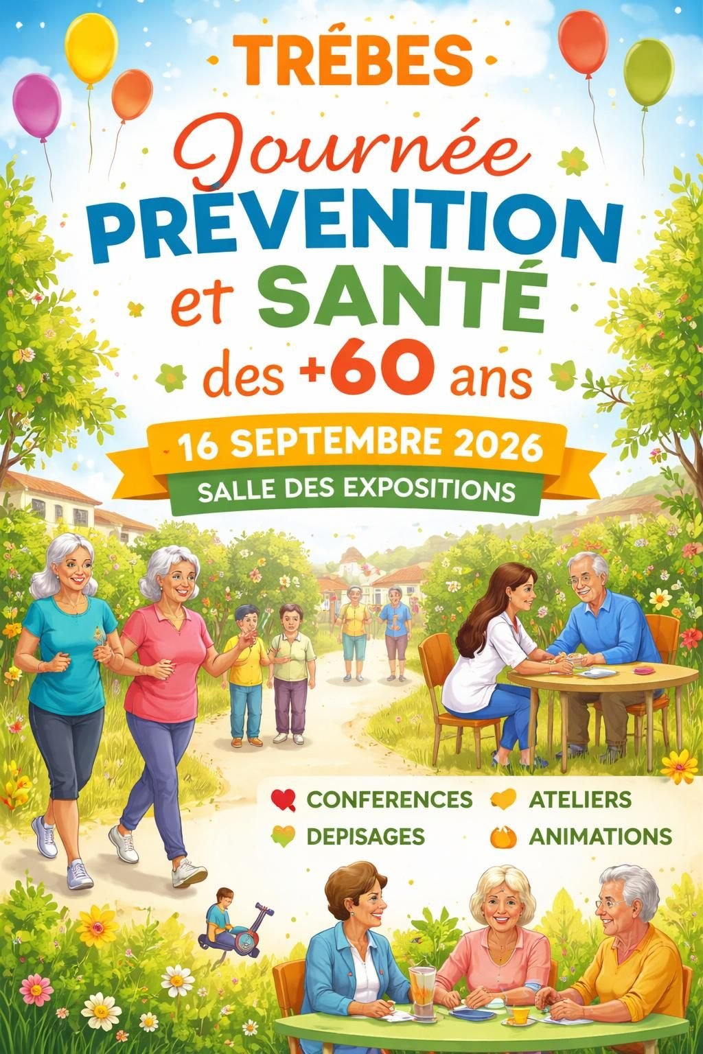 découvrez une journée spéciale bien-être et santé à trèbes, dédiée aux personnes de plus de 60 ans, avec des activités, conseils et ateliers pour mieux vivre au-delà de 60 ans.