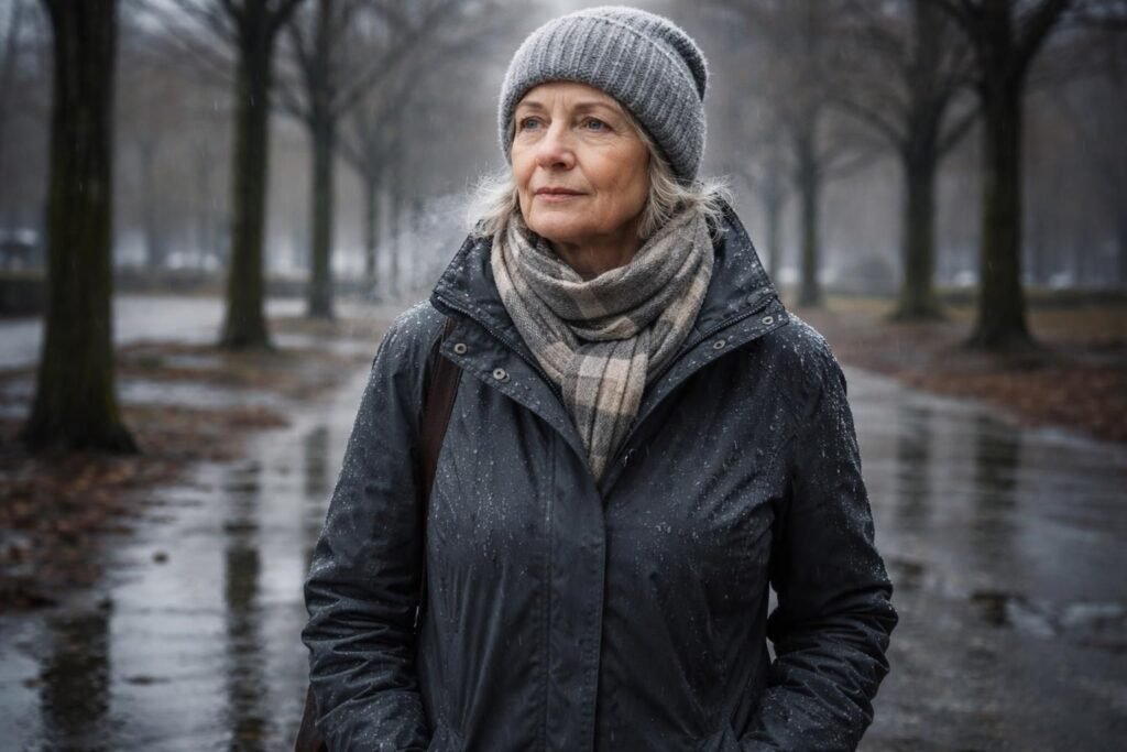 découvrez les bienfaits et précautions de la marche en extérieur sous la pluie et le froid pour les personnes de plus de 60 ans, et apprenez quand persévérer ou adapter votre activité.