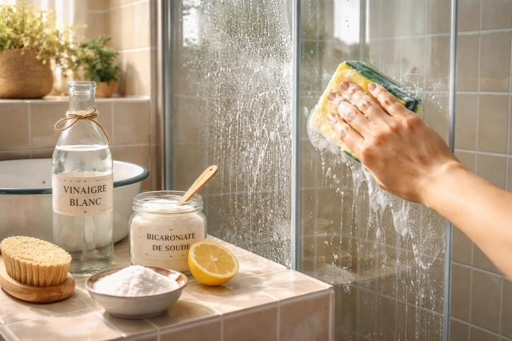 découvrez une astuce de grand-mère efficace pour détartrer votre douche en moins de 15 minutes et retrouver une salle de bain éclatante facilement.