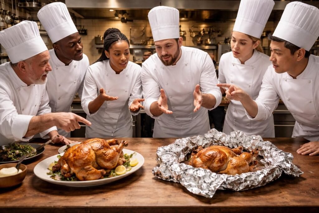 découvrez le débat culinaire entre papier aluminium et volaille avec six avis d'experts pour vous aider à trancher et choisir la meilleure méthode en cuisine.