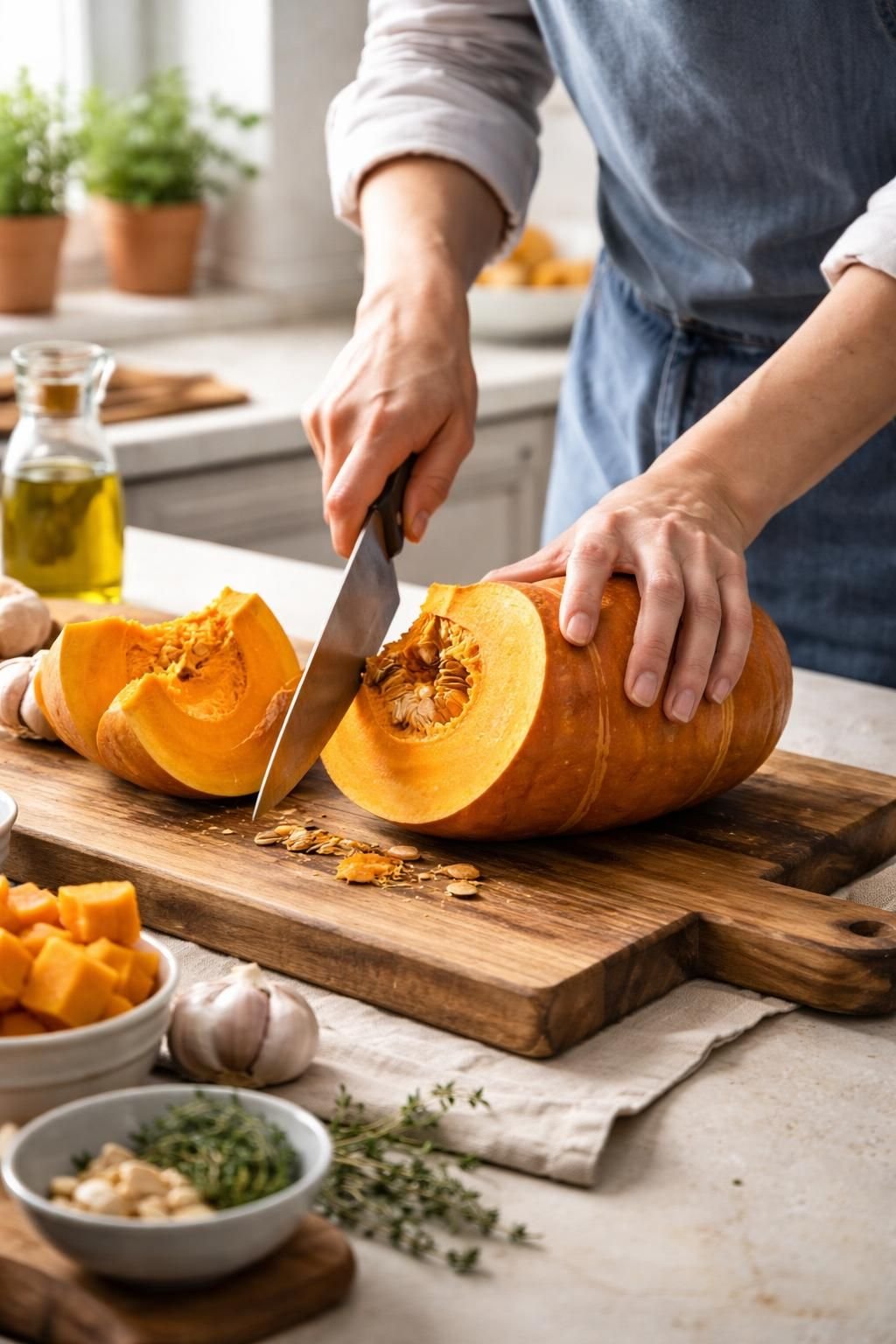 découvrez l'astuce infaillible d'une nutritionniste, plébiscitée par marmiton, pour couper le potiron facilement et rapidement grâce à l'eau bouillante.