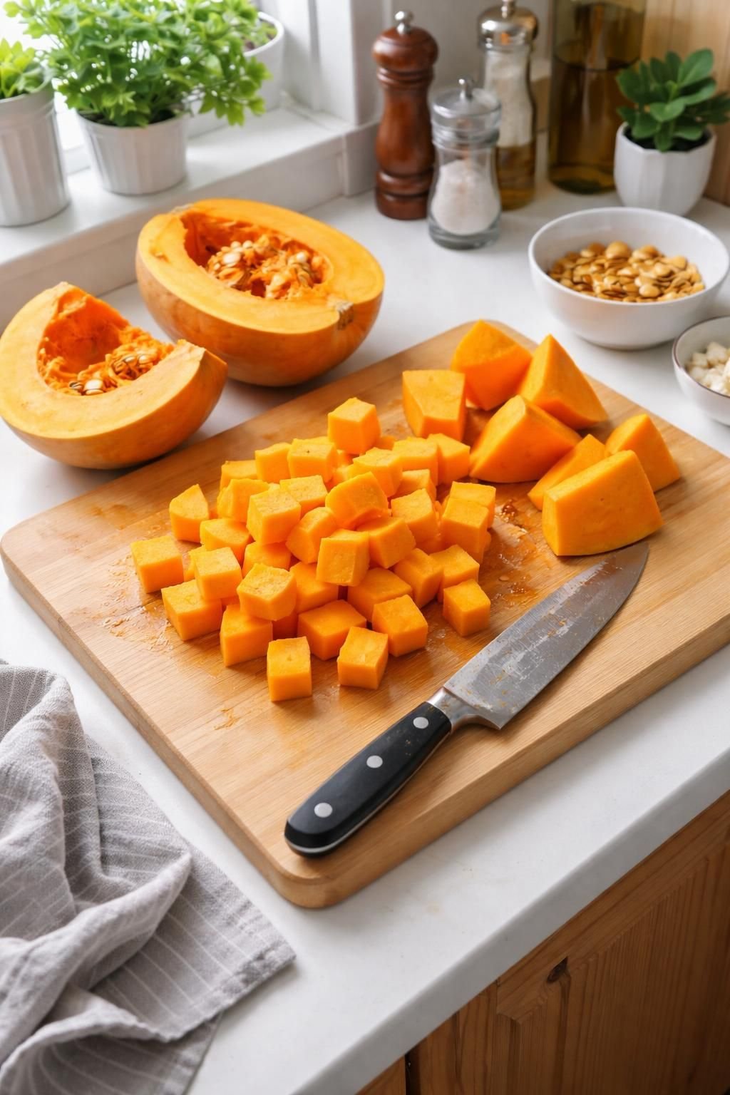 découvrez l'astuce infaillible d'une nutritionniste, approuvée par marmiton, pour découper facilement et rapidement votre potiron grâce à l'eau bouillante.